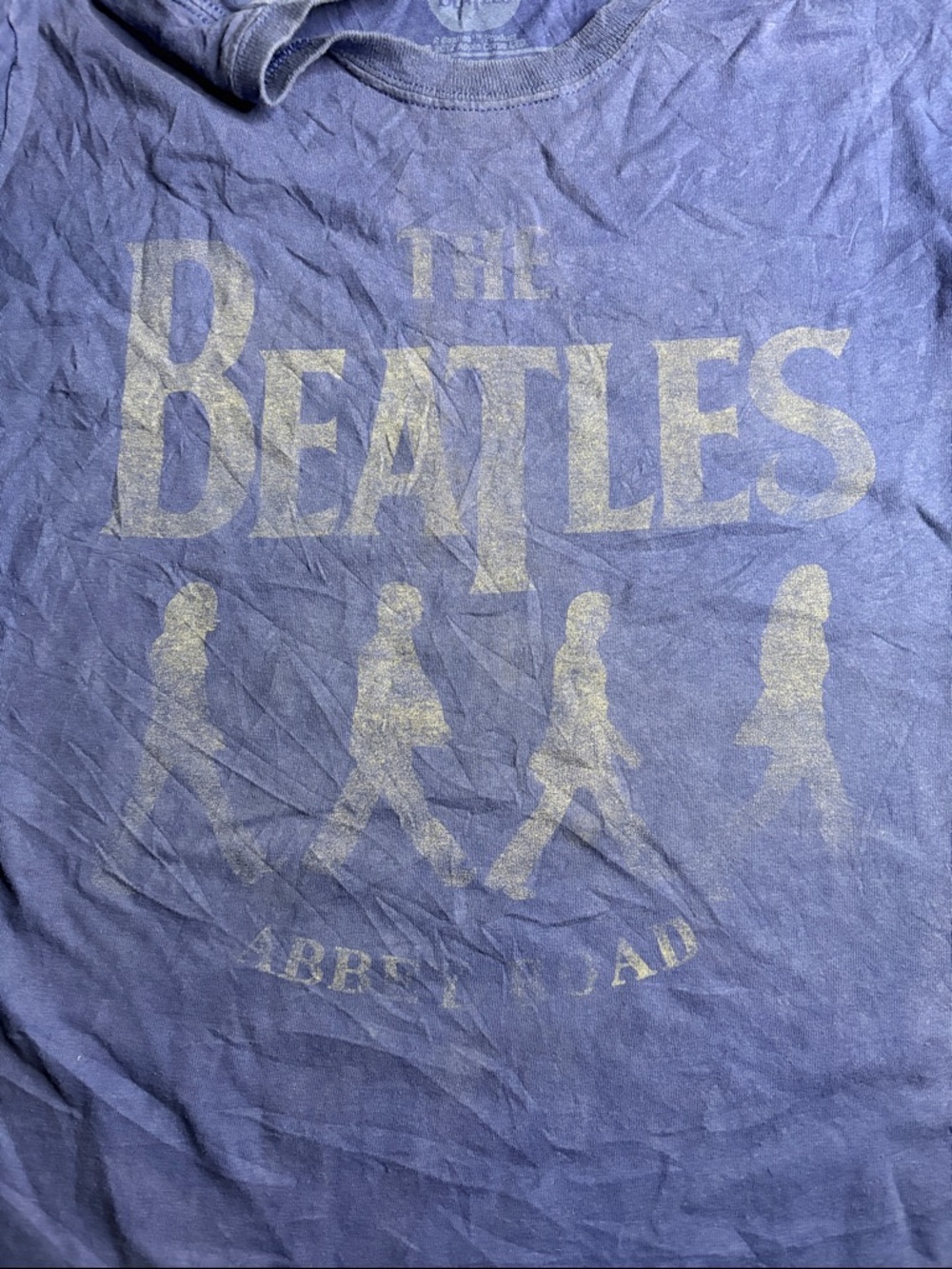 The Beatles Abbey Road Graphic Tee - Purple/Light Gold Print